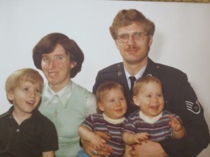 Mary Pepper and her family, around the time of her temporary paralysis.