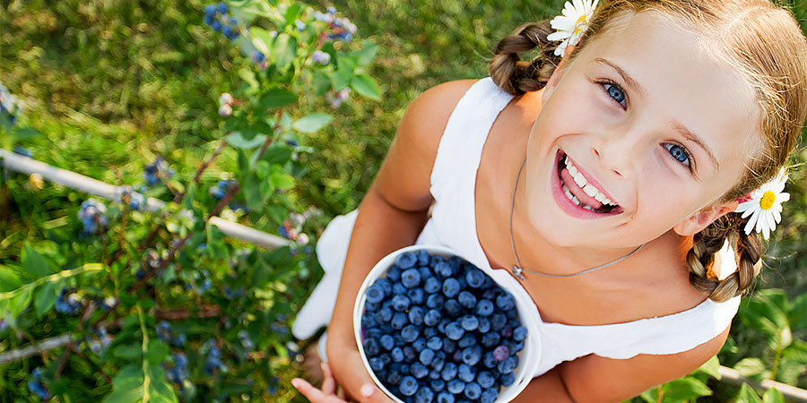 Girl with Blueberries